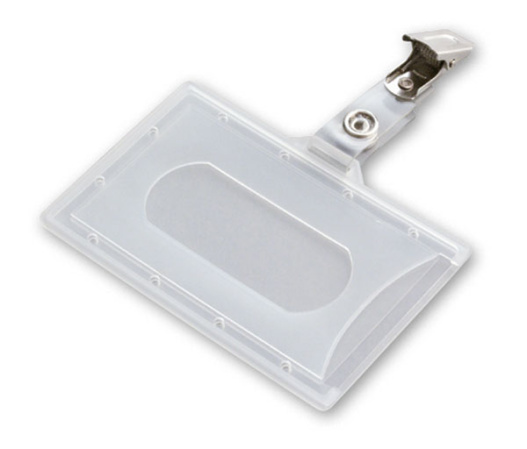 detail Pouzdro na vstupní karty z tvrzeného plastu s americkým klipem 89 x 56 mm - 50