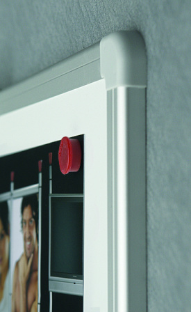 detail Magnetická tabule Ceramic Premium- keramický povrch, hliníkový rám 200x100 cm