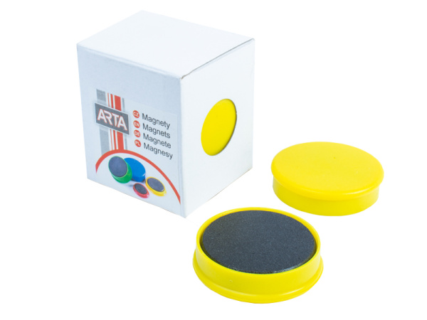 detail Magnety ARTA průměr 40mm, žluté (4ks v balení)