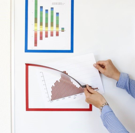 detail Magnetická kapsa na papír A4 - černá