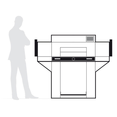 detail Hydraulická stohová řezačka IDEAL 5560 LT se vzduchovým stolem