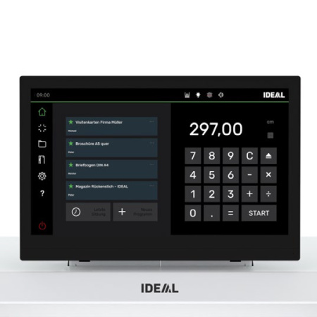 detail Elektrická stohová řezačka IDEAL THE 56