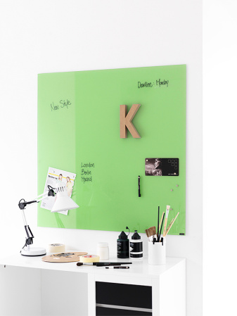 detail Skleněná magnetická tabule 60x40 cm – zelená