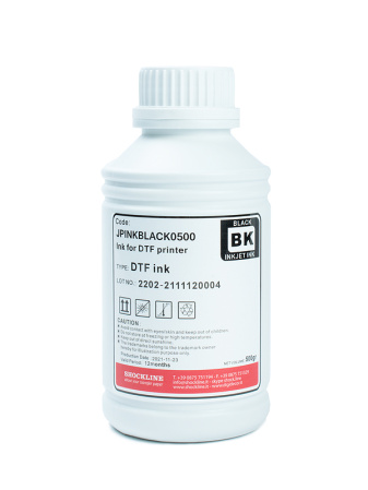 detail Inkoust SHOCKLINE pro DTF - objem 500 ml - černá