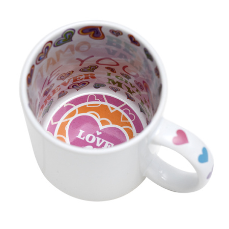 detail Hrnek bílý 11 Oz s vnitřním potiskem - I Love You