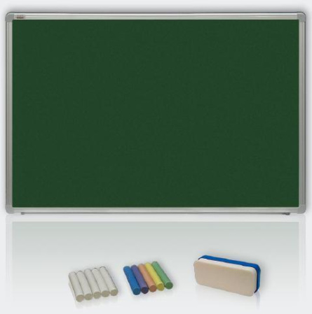 detail Zelená magnetická tabule pro popis křídou 100x200 - keramická, ALU23
