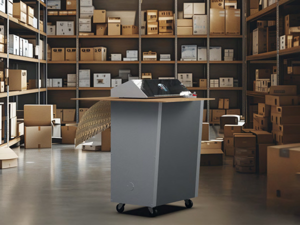 detail Perforátor kartonu KOBRA FLEXPACK se systémem sběru prachu bez odsávání a hadic