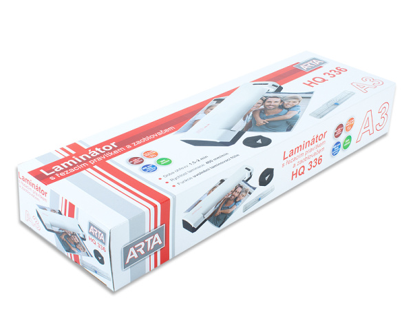 detail Laminátor ARTA HQ 336 A3 s řezacím pravítkem a zaoblovačem