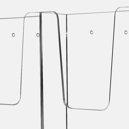 detail Prezentační odkladač na zeď - velikost 1/3 A4 - 112 x 165 mm