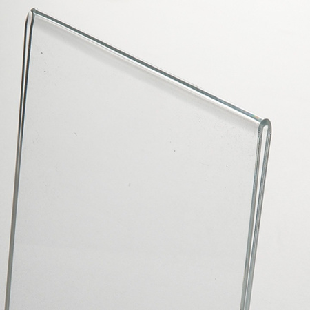 detail Plexi stojánek na stůl oboustranný typu T - velikost A4 na výšku