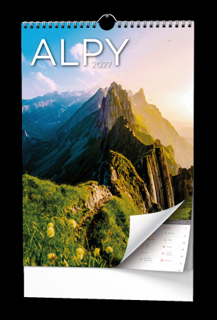 detail Nástěnný kalendář 2027 A3 Alpy