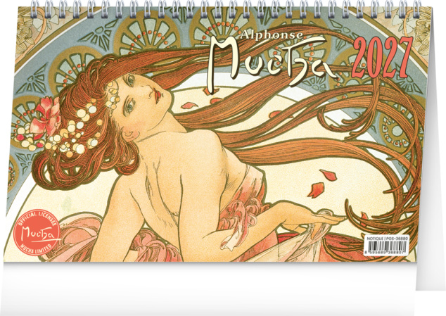 detail Stolní kalendář 2027 Alfons Mucha