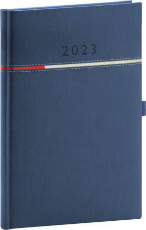 detail Týdenní diář Tomy 2023, modročervený, 15 × 21 cm