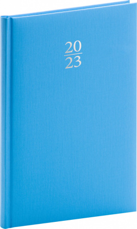 detail Týdenní diář Capys 2023, světle modrý, 15 × 21 cm