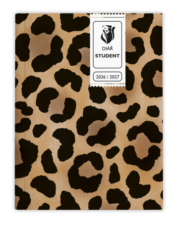 detail Diář 2026/27 týdenní kapesní Student V8 lamino Leopard