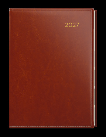 detail Diář 2027 týdenní A5 Oskar-premier hnědý