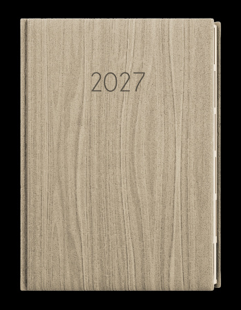 detail Diář 2027 týdenní A5 Oskar-wood světle hnědý