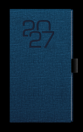 detail Diář 2027 týdenní A6 Jakub-Fabric modrý