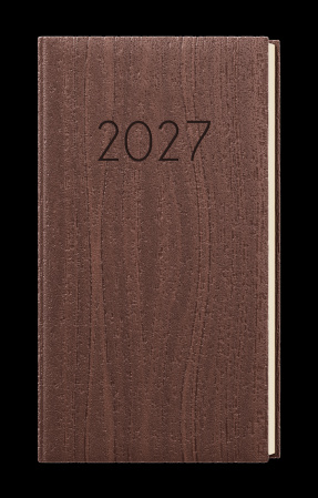 detail Diář 2027 týdenní kapesní Jakub-Wood hnědý