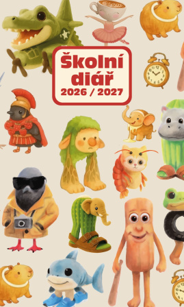 detail Diář 2026/27 týdenní Kamil lamino Postavičky