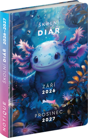 detail Diář 2026/27 týdenní kapesní Student Axolotl