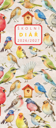 detail Diář 2026/27 měsíční Klára lamino Ptáčci