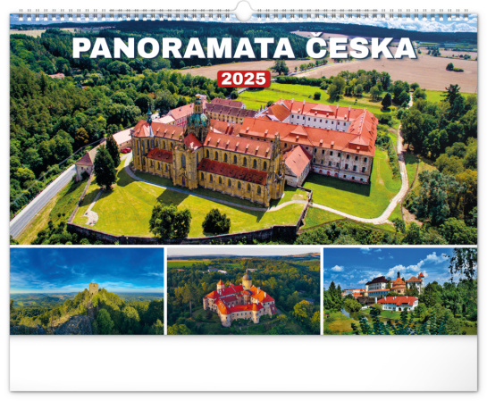 detail NOTIQUE Nástěnný kalendář Panoramata Česka 2025, 48 x 33 cm