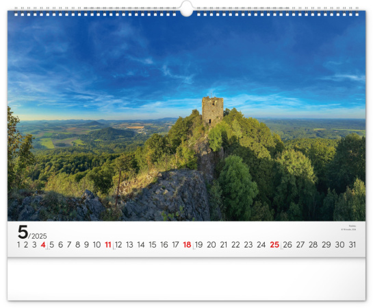 detail NOTIQUE Nástěnný kalendář Panoramata Česka 2025, 48 x 33 cm