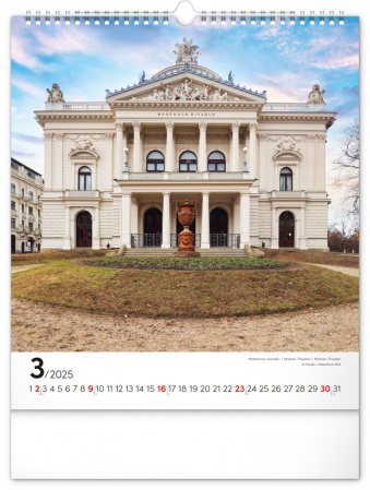 detail NOTIQUE Nástěnný kalendář Brno 2025, 30 x 34 cm