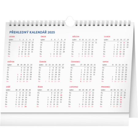 detail NOTIQUE Stolní kalendář s křížovkami s háčkem 2025, 30 x 21 cm