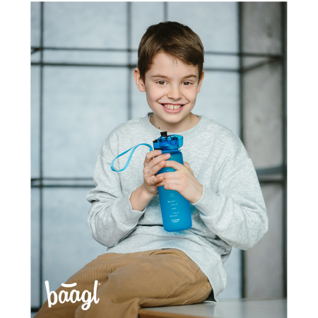 detail BAAGL Tritanová láhev na pití Logo - modrá, 500 ml