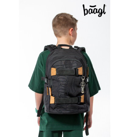 detail BAAGL Školní batoh Skate Darkness