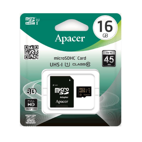 detail Paměťová karta Apacer Secure Digital, 16GB, microSDHC/poslední kusy skladem