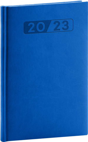 detail Týdenní diář Aprint 2023, modrý, 15 × 21 cm