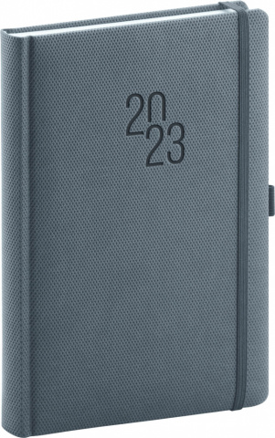 detail Denní diář Diamante 2023, šedý, 15 × 21 cm
