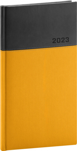 detail Kapesní diář Dado 2023, žlutočerný, 9 × 15,5 cm