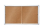 náhled Horizontální interierová korková vitrína s posuvnými dveřmi 97x 68 cm (8xA4)