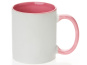 náhled Hrnek SubliT bílý 325 ml - vnitřek a ucho růžové