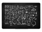 náhled Černá bezrámová magnetická tabule na křídy - Qboard 117 x 87 cm