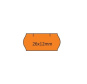 náhled Etikety do kleští Contact 26x12mm oranžové