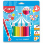 náhled Pastelky trojhranné Color'Peps Jumbo Maped 18ks