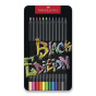 náhled Pastelky trojhranné Faber-Castel Black Edition plechová krabička 12ks