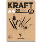 náhled Blok kreslící A4 120 g/m2 50 listů Brown Kraft /E