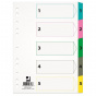 náhled Rozlišovač papírový Q-connect A4 barevný okraj sada-1-5 5ks