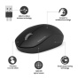 náhled Myš bezdrátová PORT CONNECT Wireless -, USB-A-C, 1600 DPI, černá