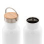 náhled Bílá termoska s bambusovým víčkem - 750 ml