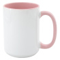 náhled Hrnek SubliT MAX 450 ml - barevný vnitřek a ucho - růžový