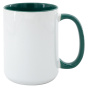 náhled Hrnek SubliT MAX 450 ml - barevný vnitřek a ucho - zelený