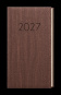 náhled Diář 2027 týdenní kapesní Jakub-Wood hnědý