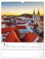náhled NOTIQUE Nástěnný kalendář Brno 2025, 30 x 34 cm